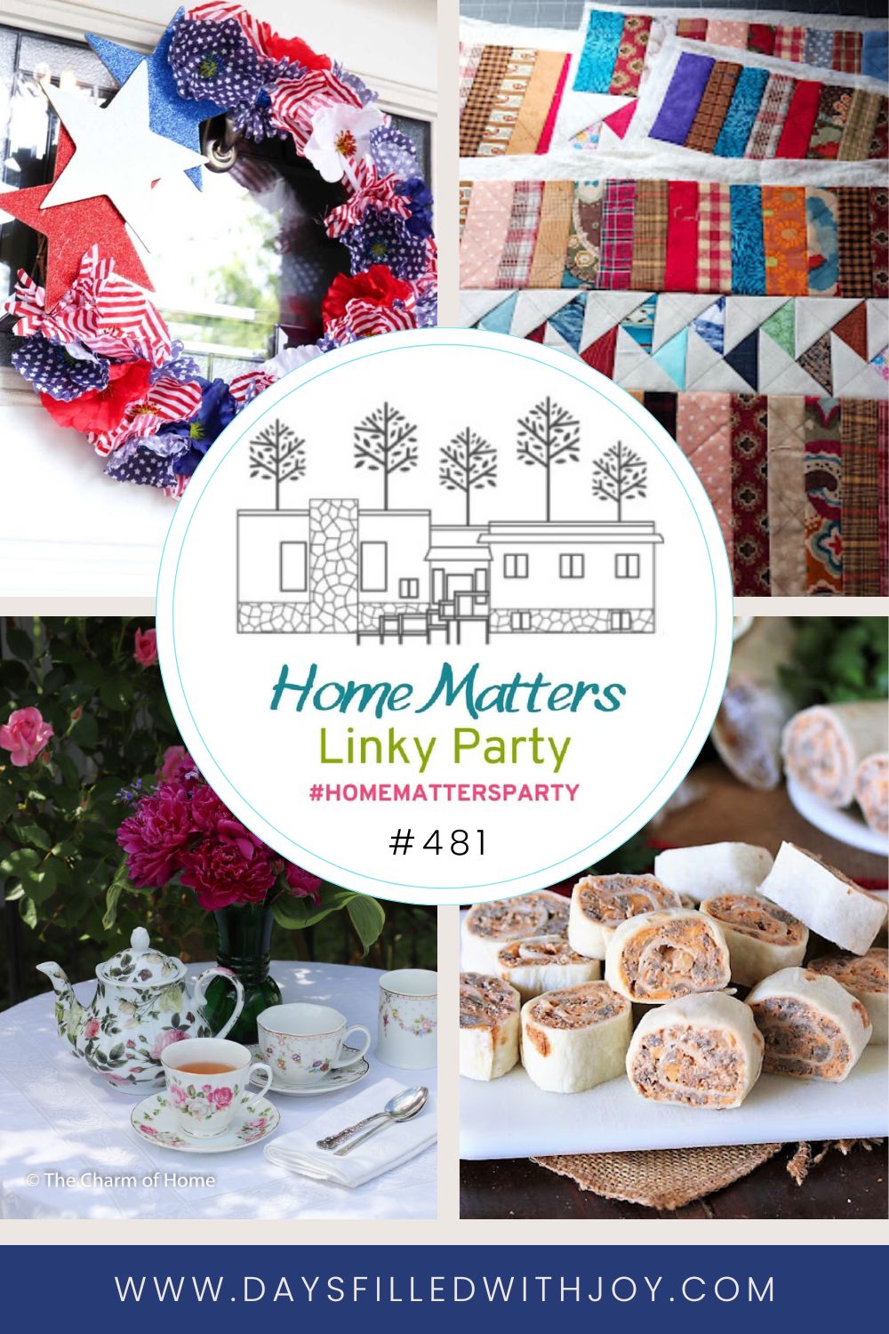 Home Matters Linky Party #481 - Days Filled With Joy